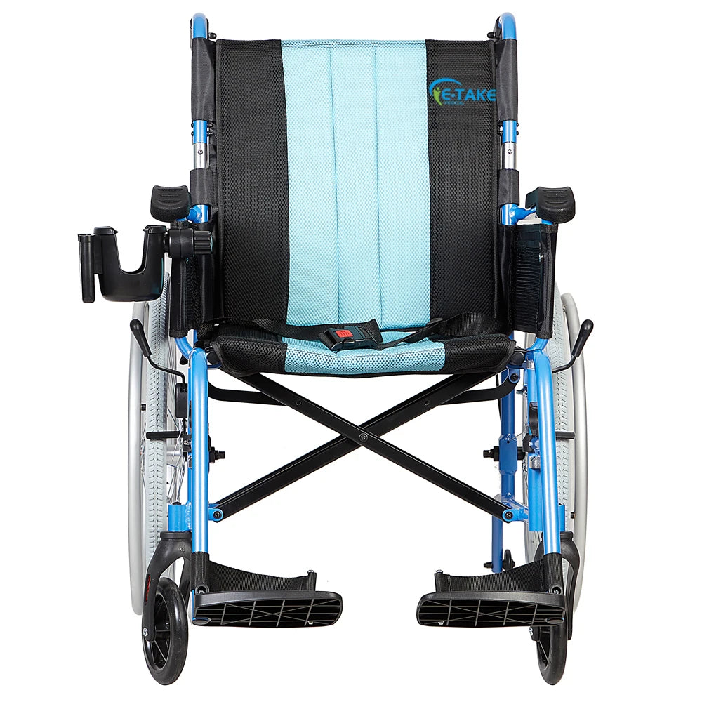 YUXIN Magnesium Ultra Lightweight Foldable Self Propelled Wheelchair