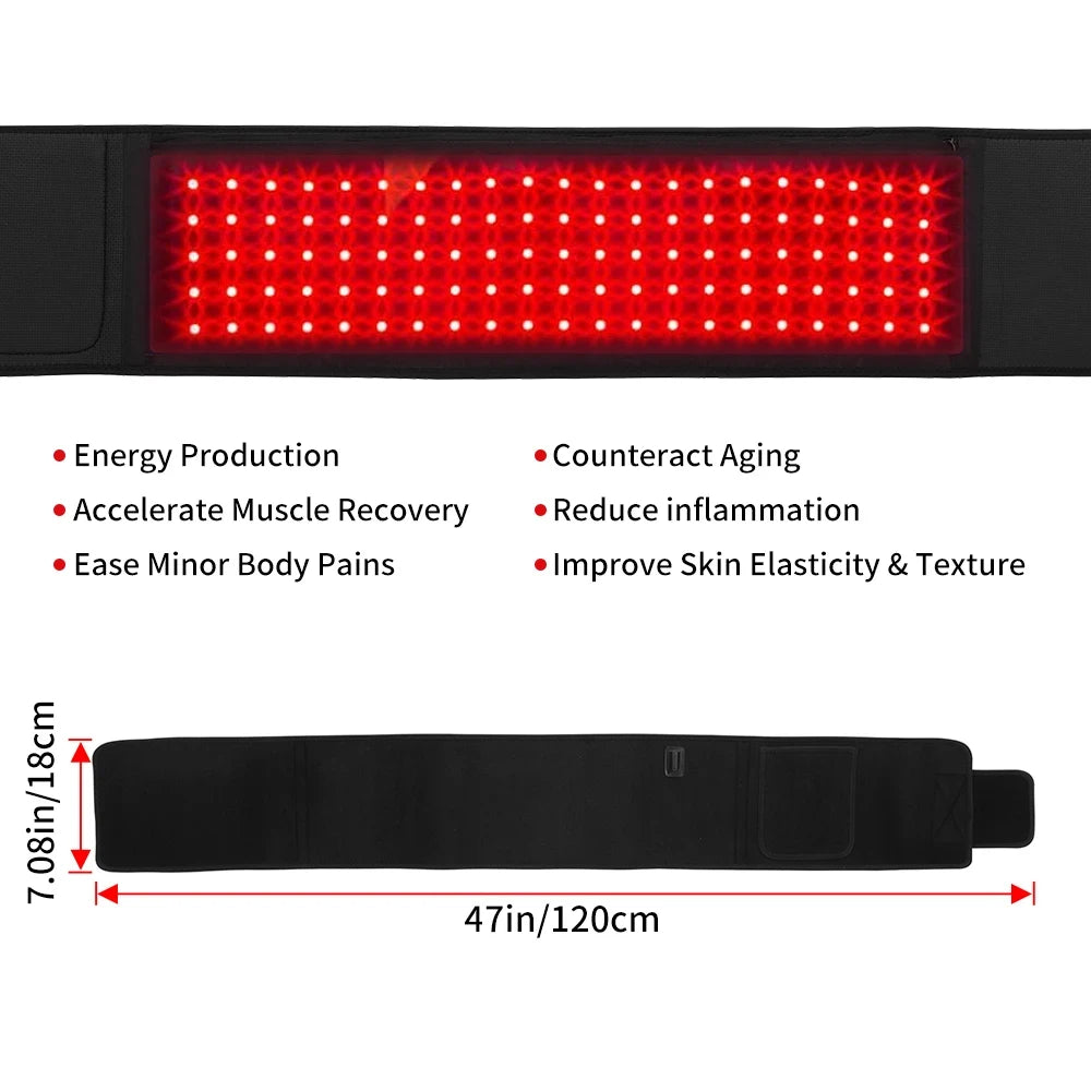 Red Light Therapy Belt With 660nm And 850nm LEDs