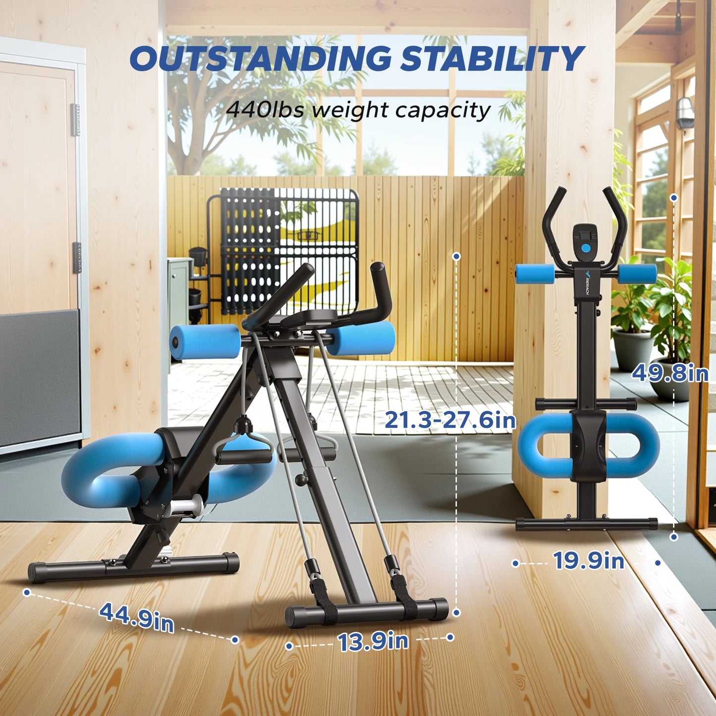 MERACH Ab Machine Adjustable Trainer Foldable Abdominal Exercise System