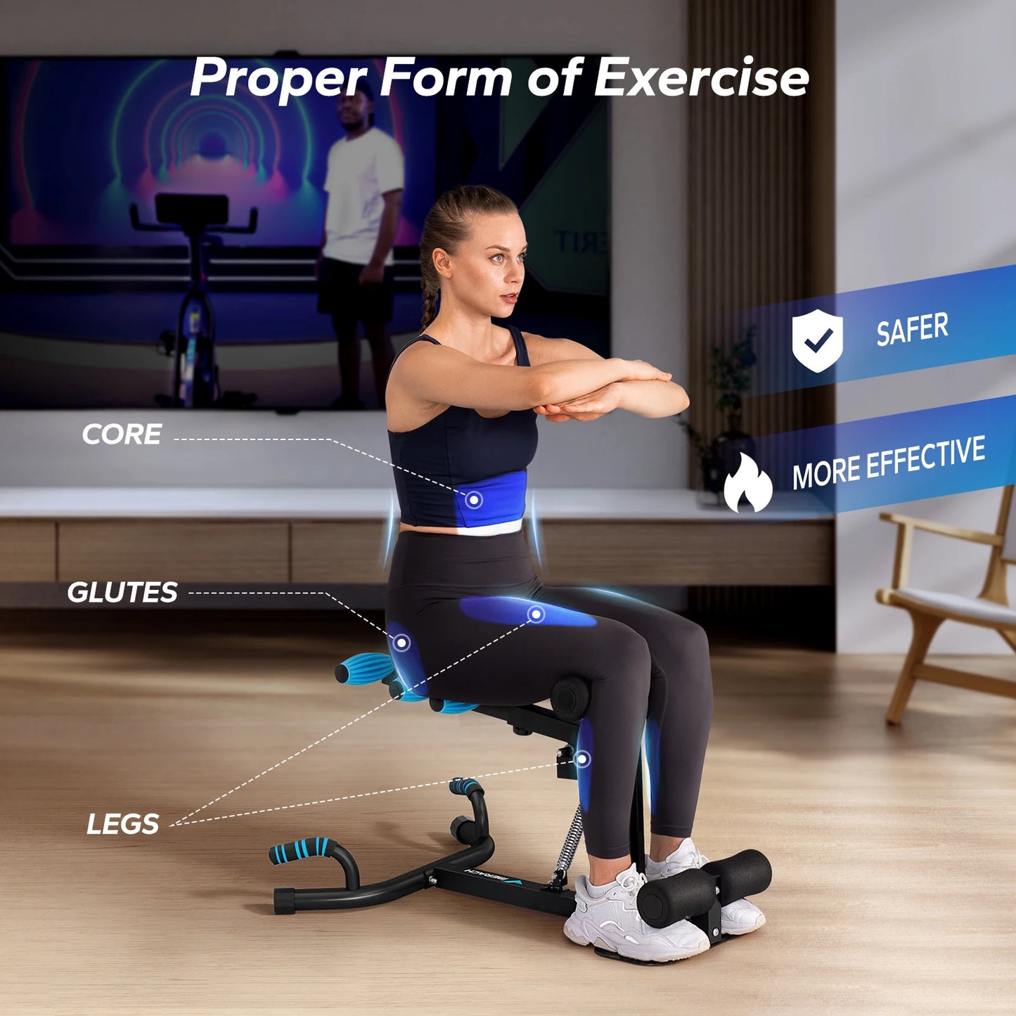 MERACH Deep Squat Machine For Glutes And Core Training