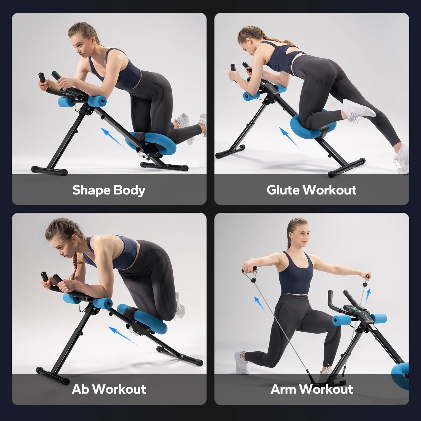 MERACH Ab Machine Adjustable Trainer Foldable Abdominal Exercise System