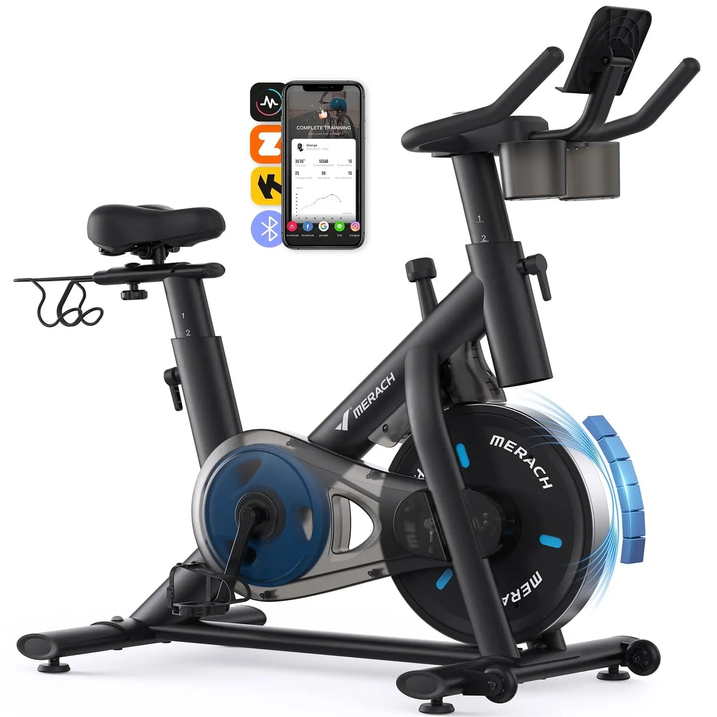 Merach Magnetic Indoor Exercise Bike With App And Low Noise