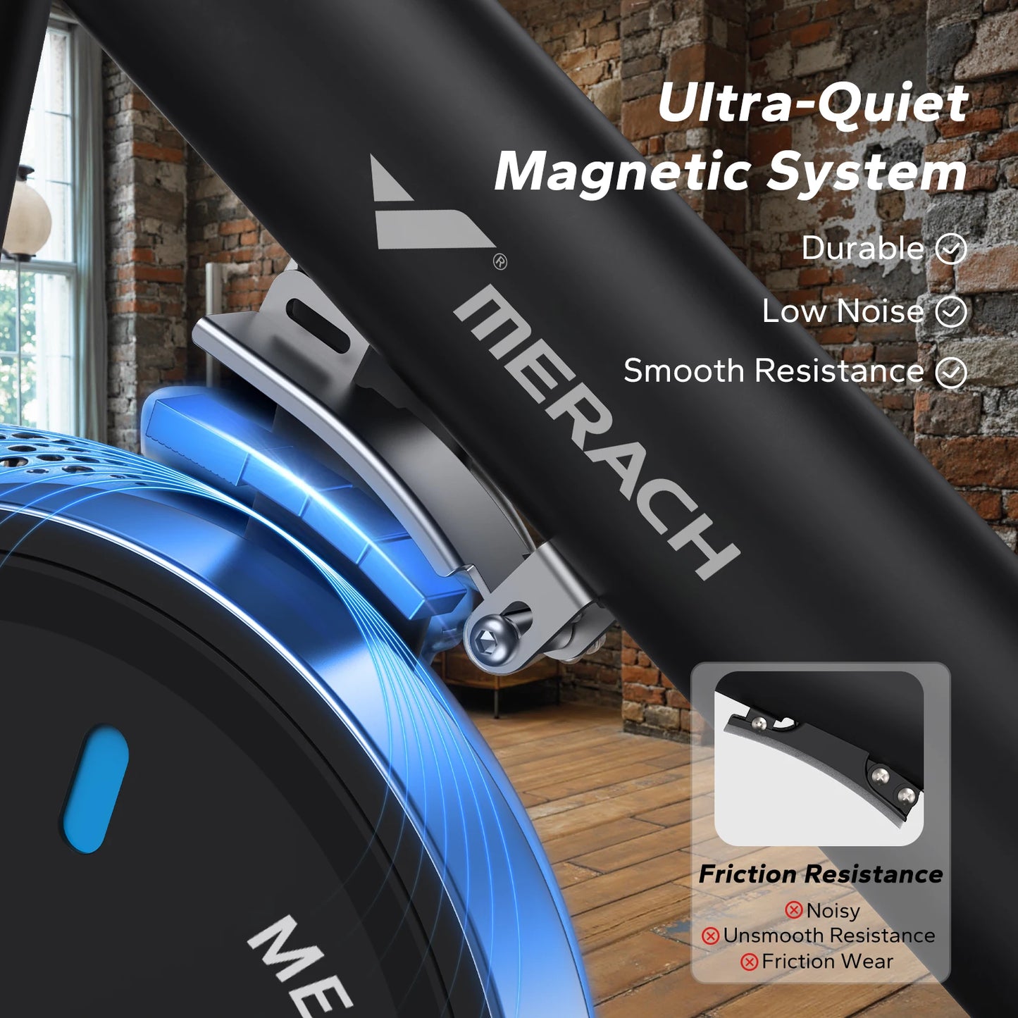 Merach Magnetic Indoor Exercise Bike With App And Low Noise