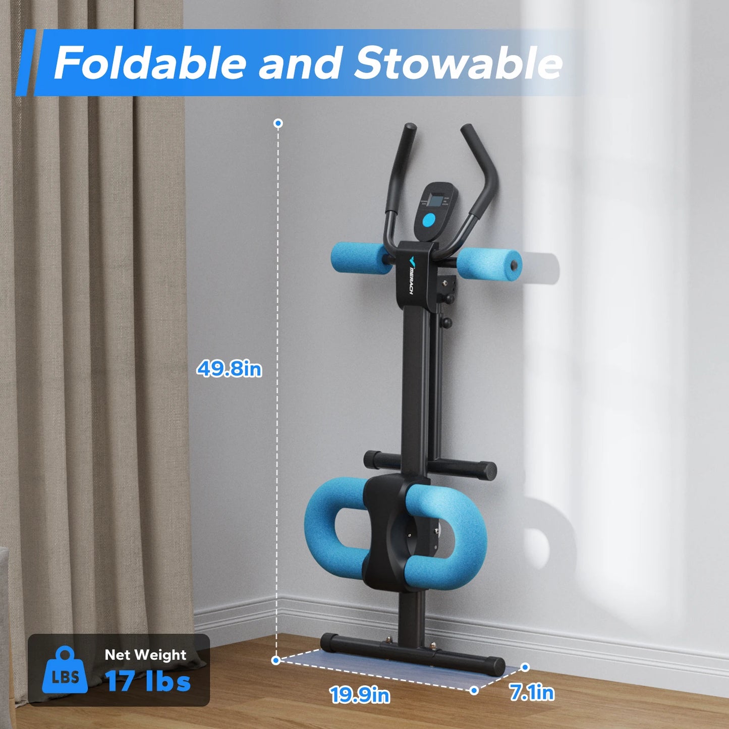 MERACH Ab Machine Adjustable Trainer Foldable Abdominal Exercise System