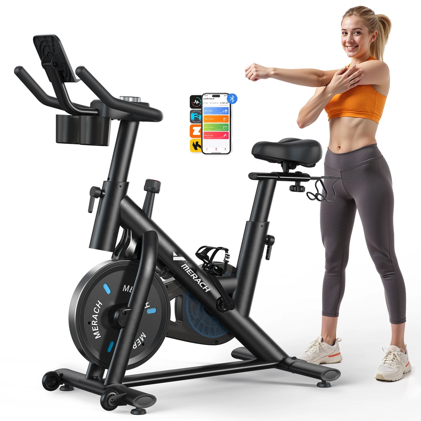 Merach Magnetic Indoor Exercise Bike With App And Low Noise