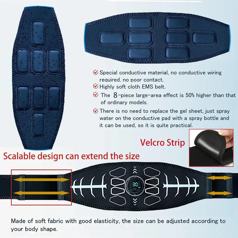 Abdominal Toning Belt EMS Muscle Stimulator Abs Trainer