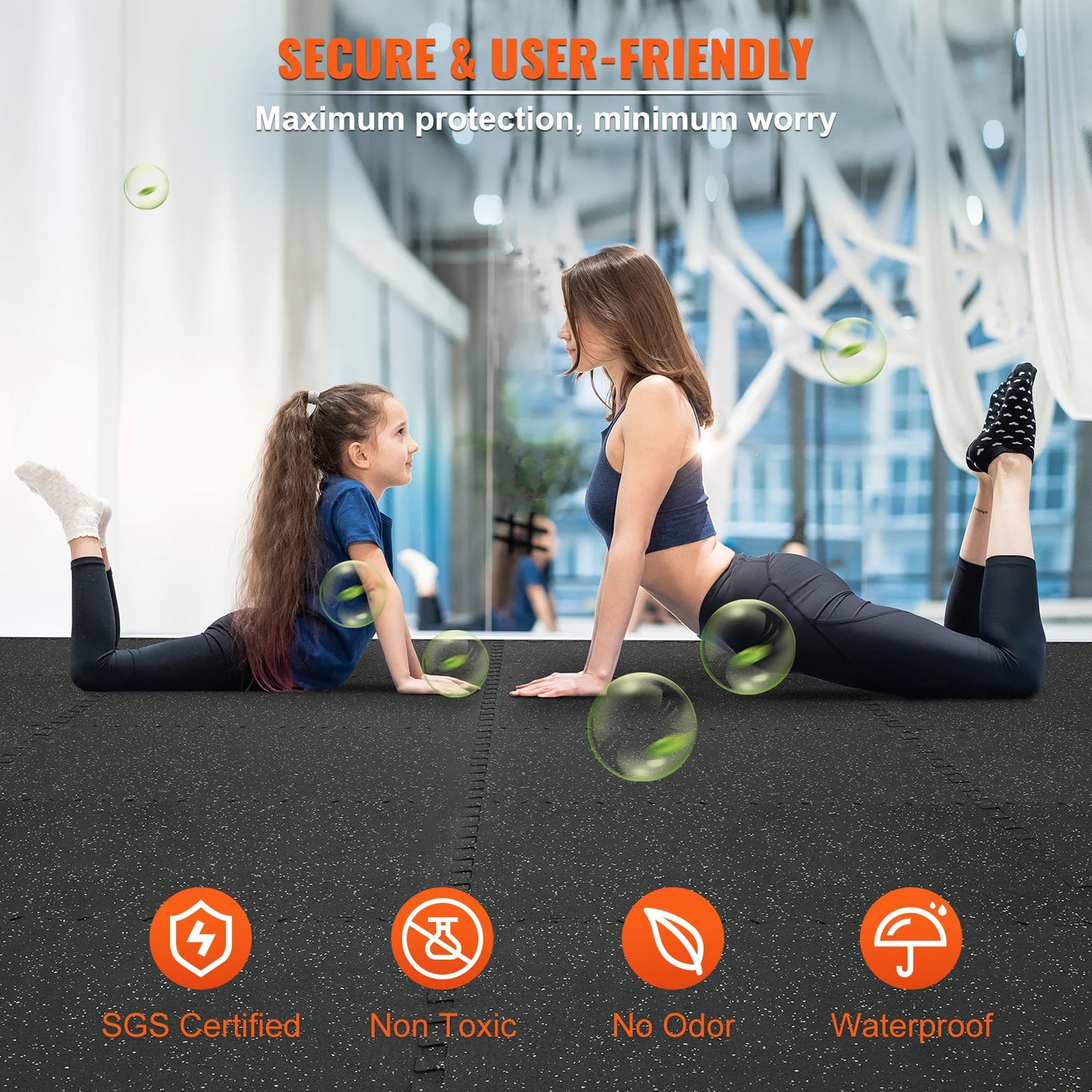 SucceBuy EVA Interlocking Gym Floor Mats