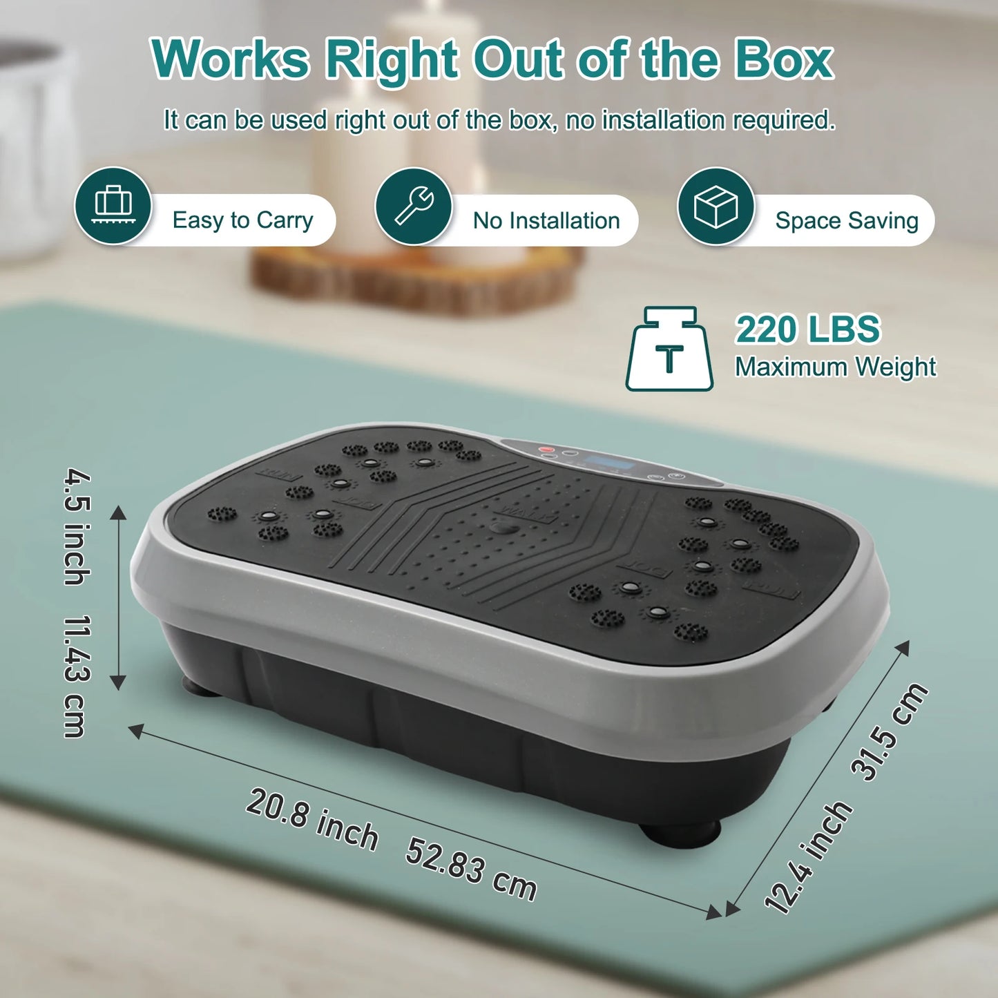 Vibration Plate Exercise Machine Portable Full-Body Workout Training Fat Burning Bluetooth Remote Control Weight Loss Shaping