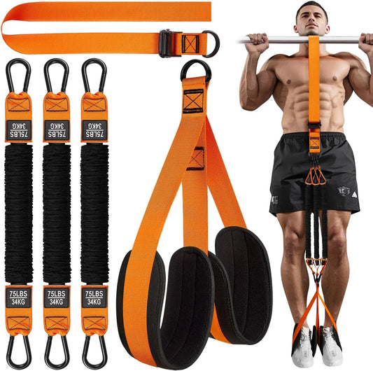 Heavy Duty Pull Up Assistance Bands Set with Adjustable Straps and Sponge Pads for Strength Training