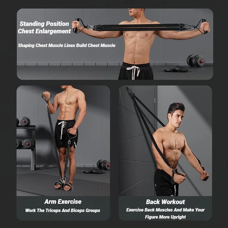 Pedal Type Tensioner Home Multifunctional Tension Device For Men'S Fitness Back Abdomen And Abdominal Muscle Training Pull