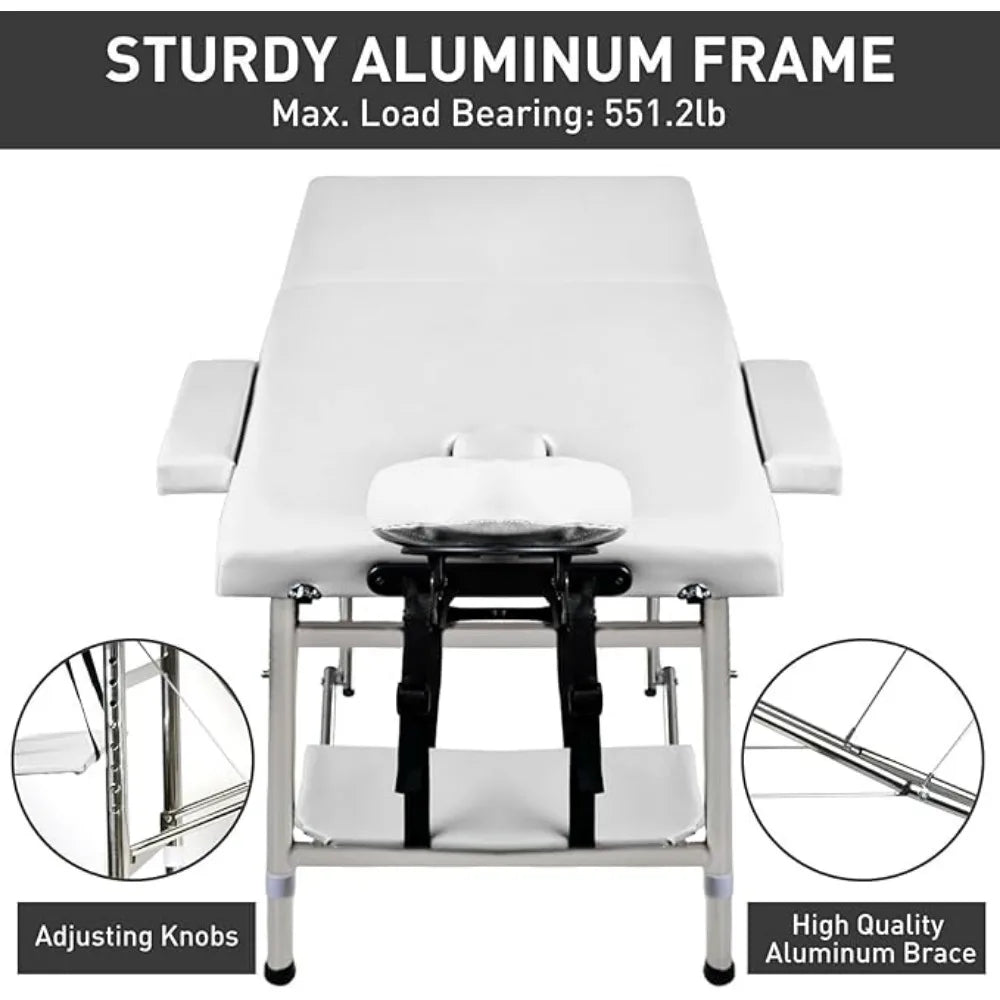 Portable Folding Massage Table With Lightweight Aluminum Frame