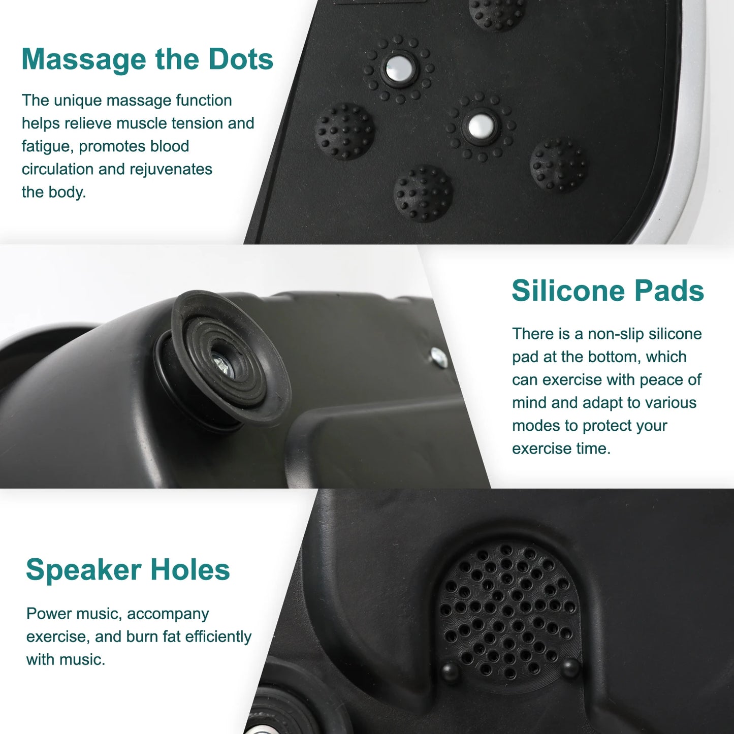 Vibration Plate Exercise Machine Portable Full-Body Workout Training Fat Burning Bluetooth Remote Control Weight Loss Shaping