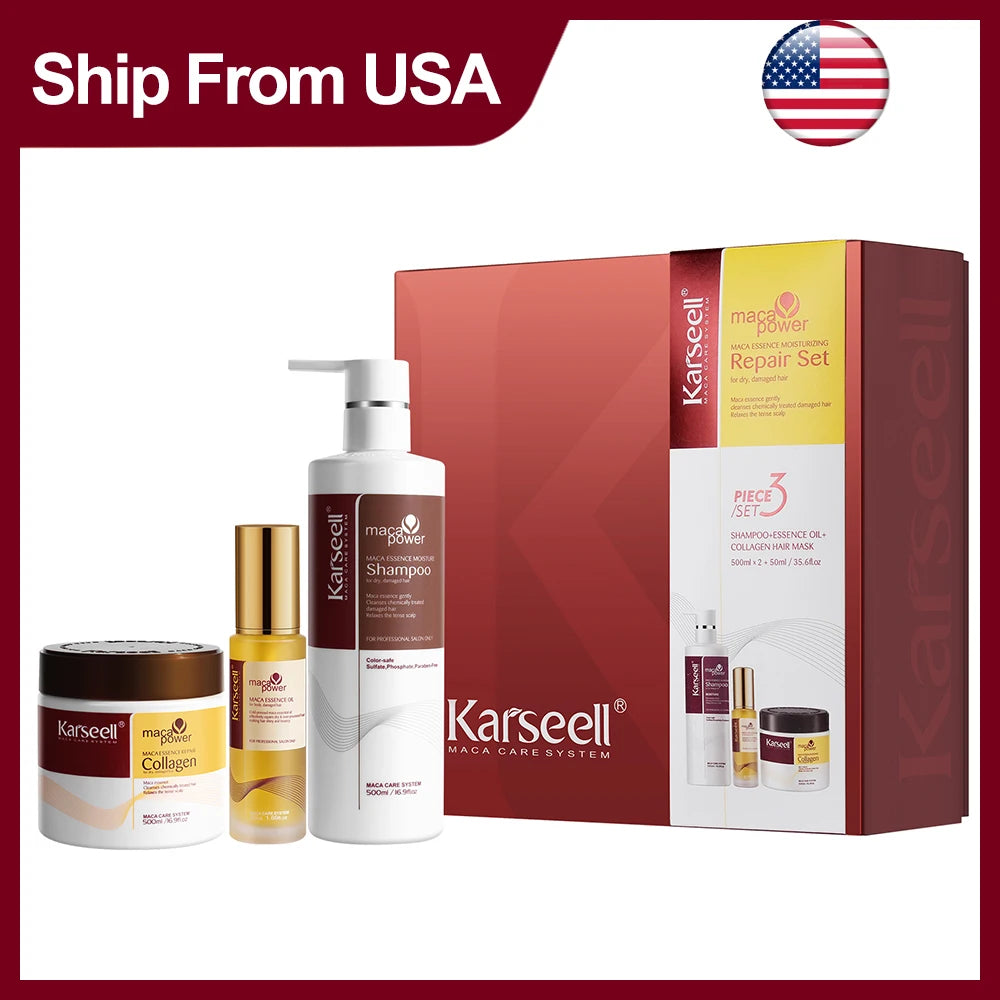 Karseell Collagen Hair Mask and Argan Oil Set