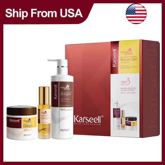 Karseell Collagen Hair Mask and Argan Oil Set