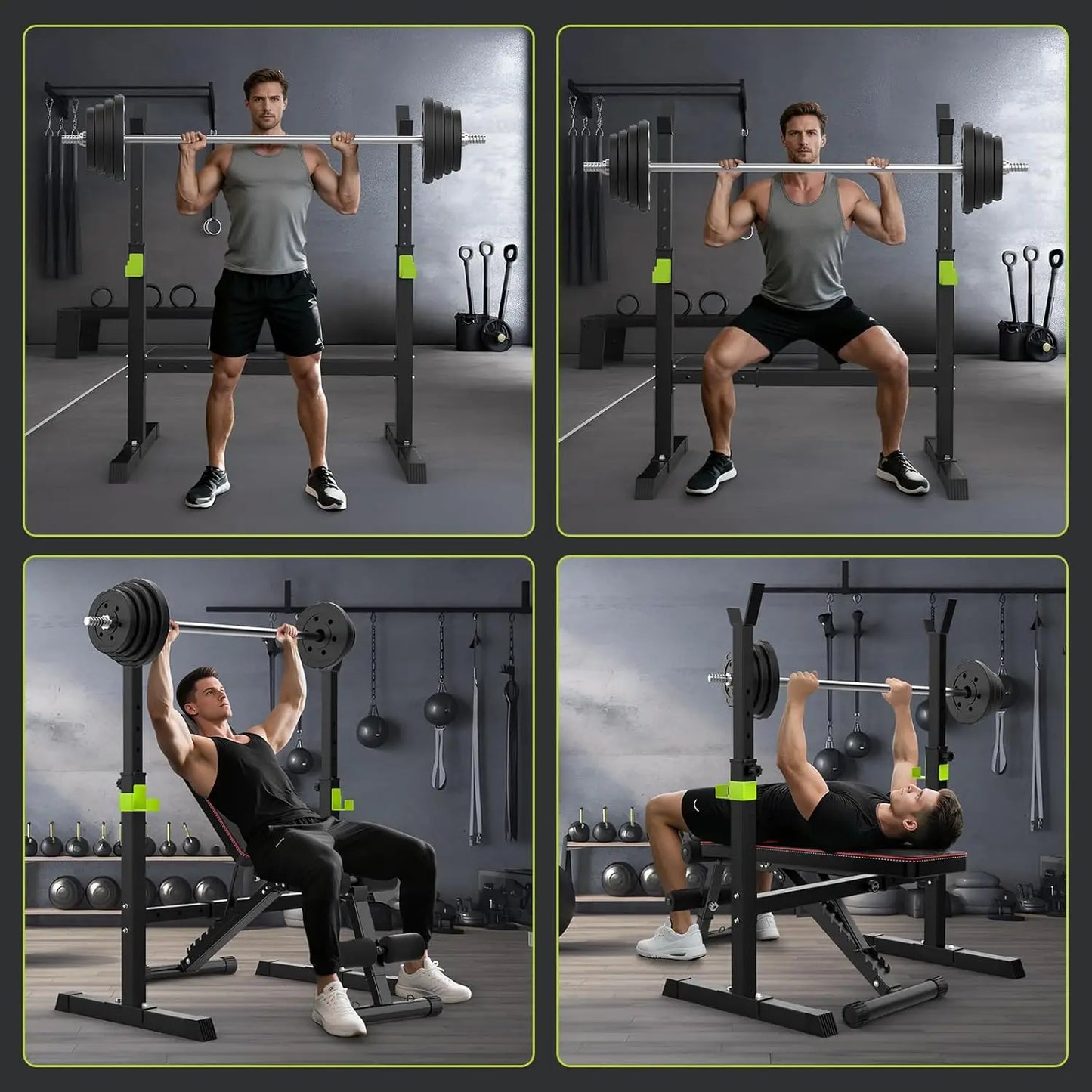Adjustable Folding Weight Bench for Home Gym, 660 lbs Capacity Multi-Functional Workout Bench