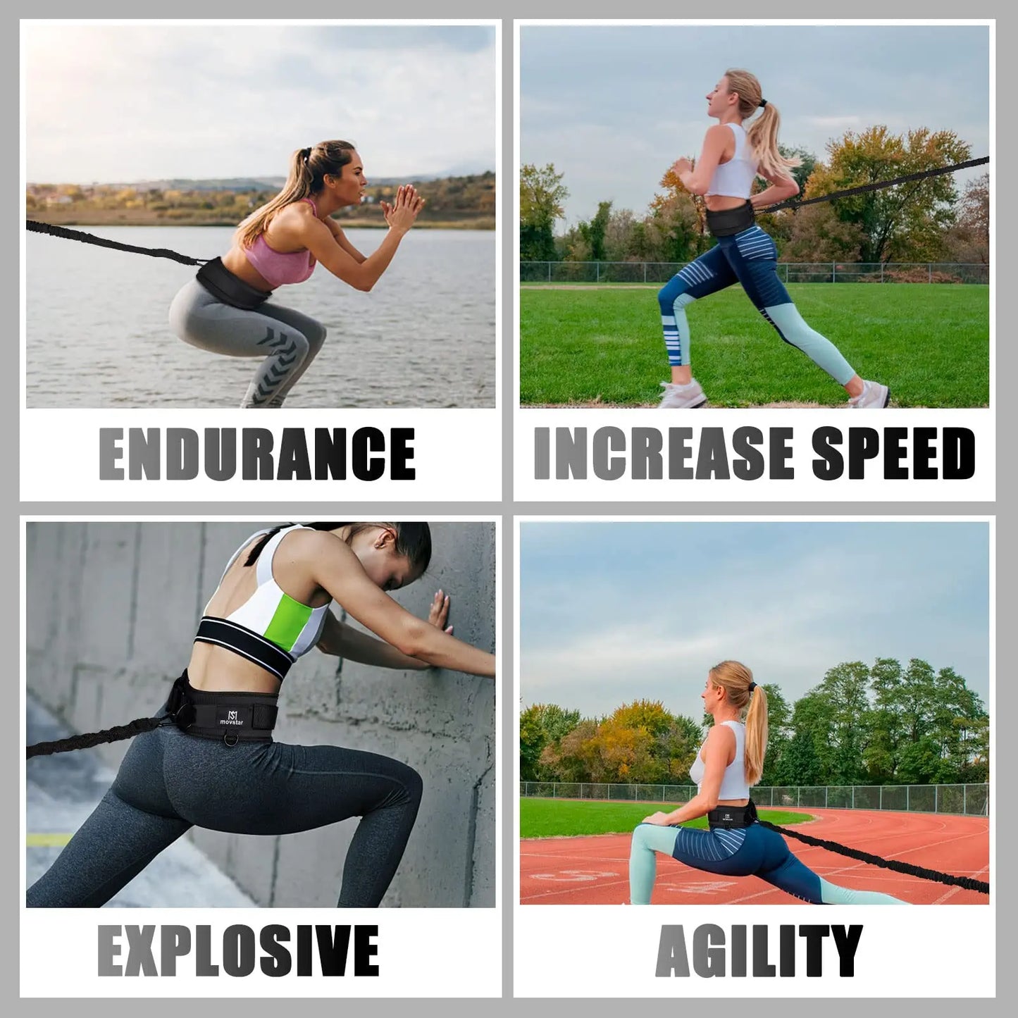 Resistance Bungee Band For Running Training And Speed Agility Workouts