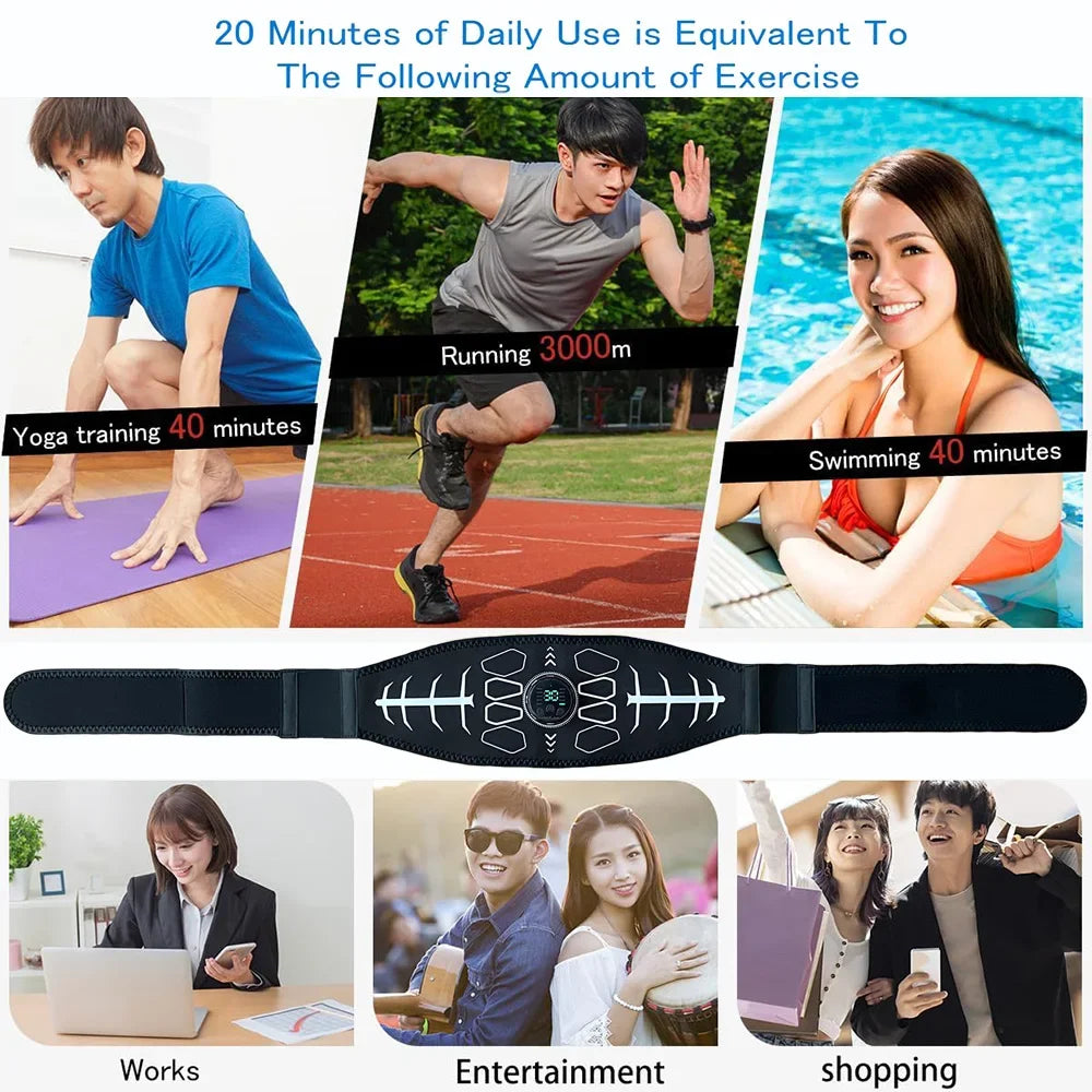 Abdominal Toning Belt EMS Muscle Stimulator Abs Trainer