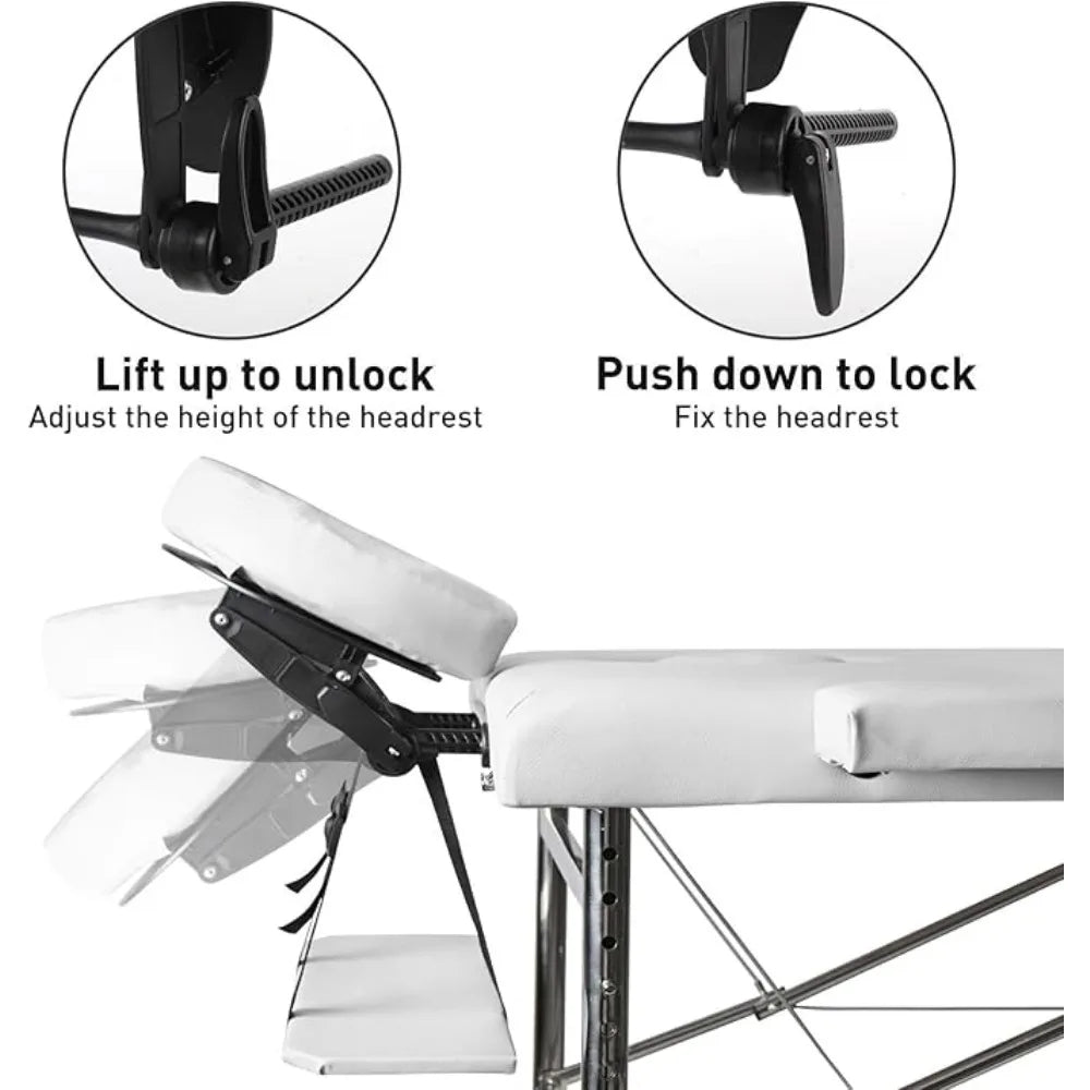 Portable Folding Massage Table With Lightweight Aluminum Frame