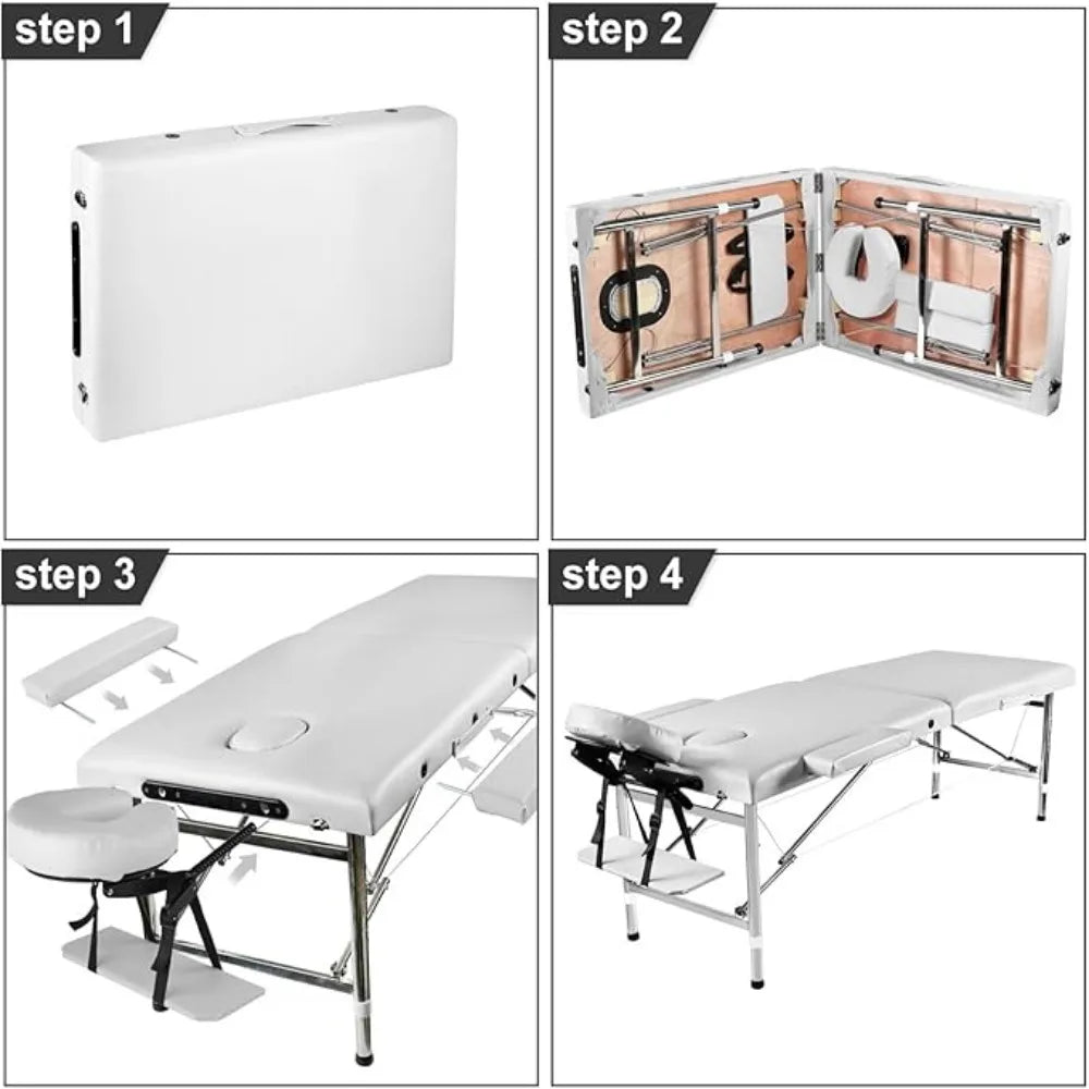 Portable Folding Massage Table With Lightweight Aluminum Frame