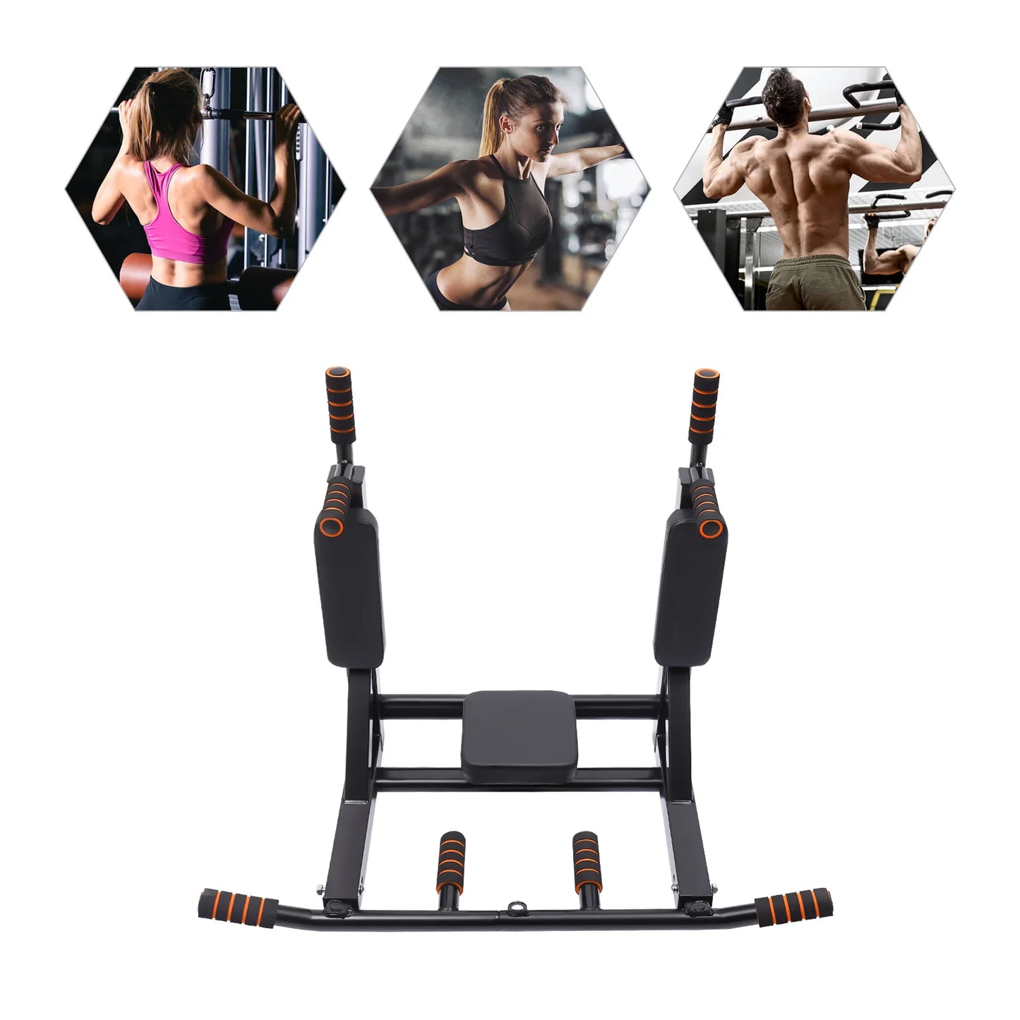Wall Mounted Pull Up Bar And Dip Station For Gymnasium
