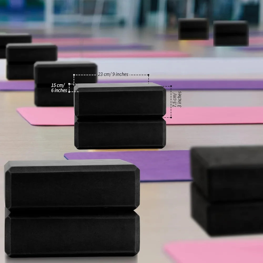 10 Pcs Foam EVA Yoga Blocks Lightweight Non Slip Supportive Yoga Bricks for Pilates Stretching and Meditation