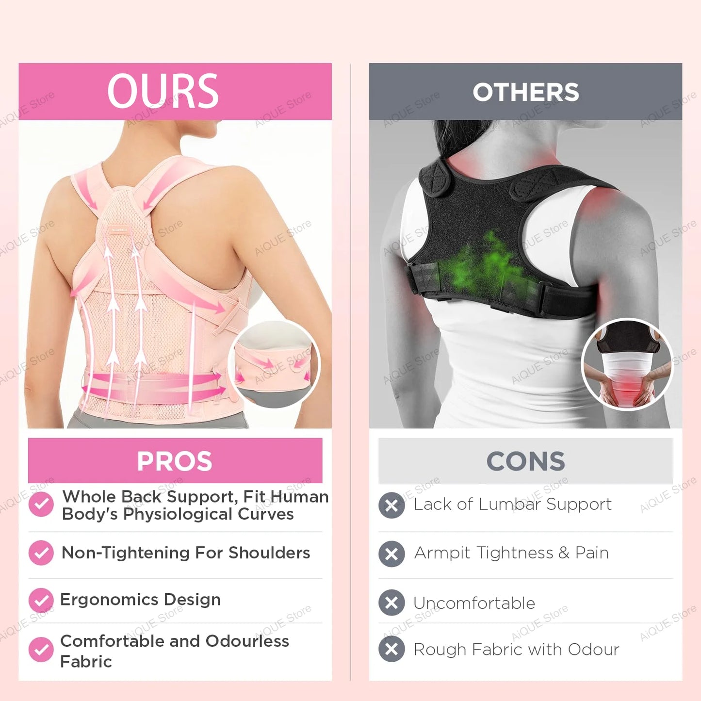 Posture Corrector Adjustable Back Support Belt Spine Alignment Unisex