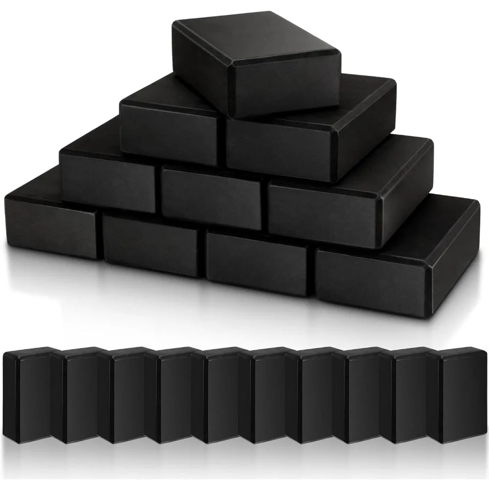 10 Pcs Foam EVA Yoga Blocks Lightweight Non Slip Supportive Yoga Bricks for Pilates Stretching and Meditation