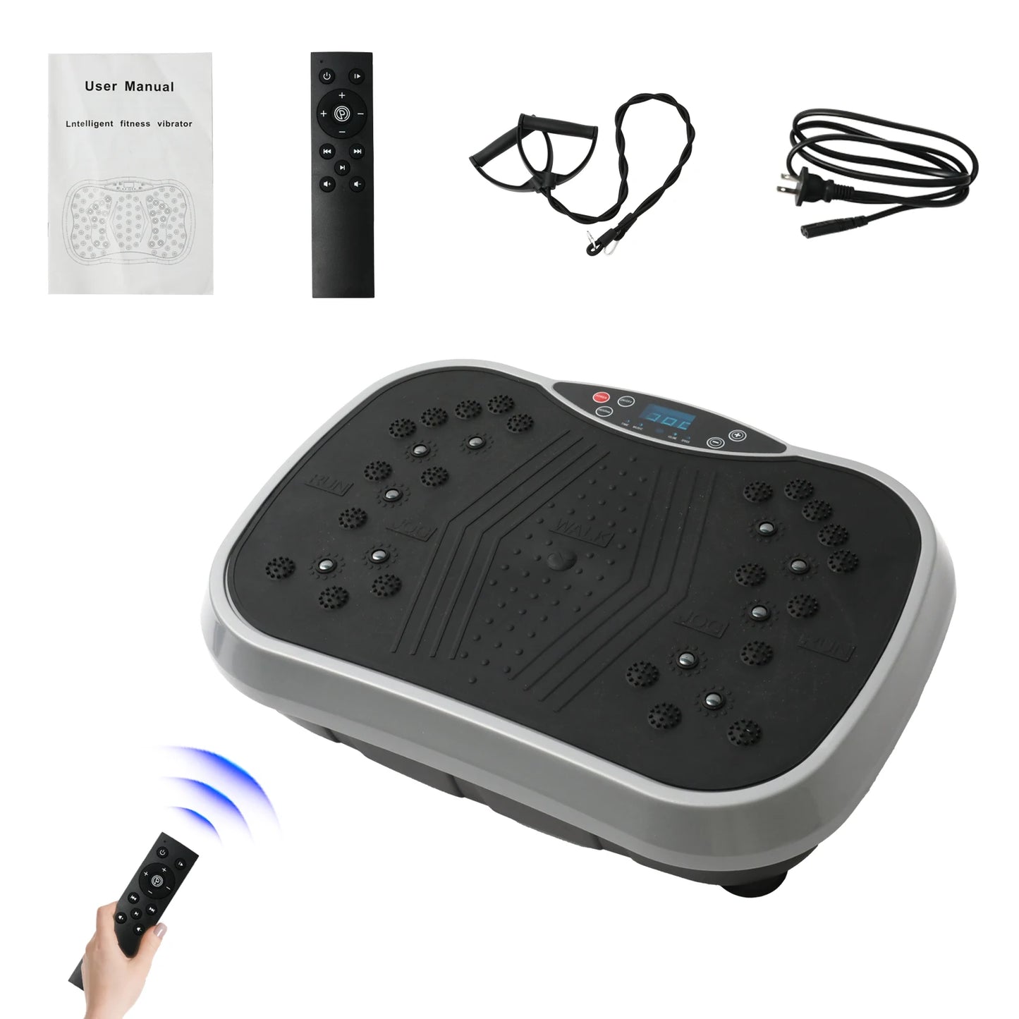 Vibration Plate Exercise Machine Portable Full-Body Workout Training Fat Burning Bluetooth Remote Control Weight Loss Shaping