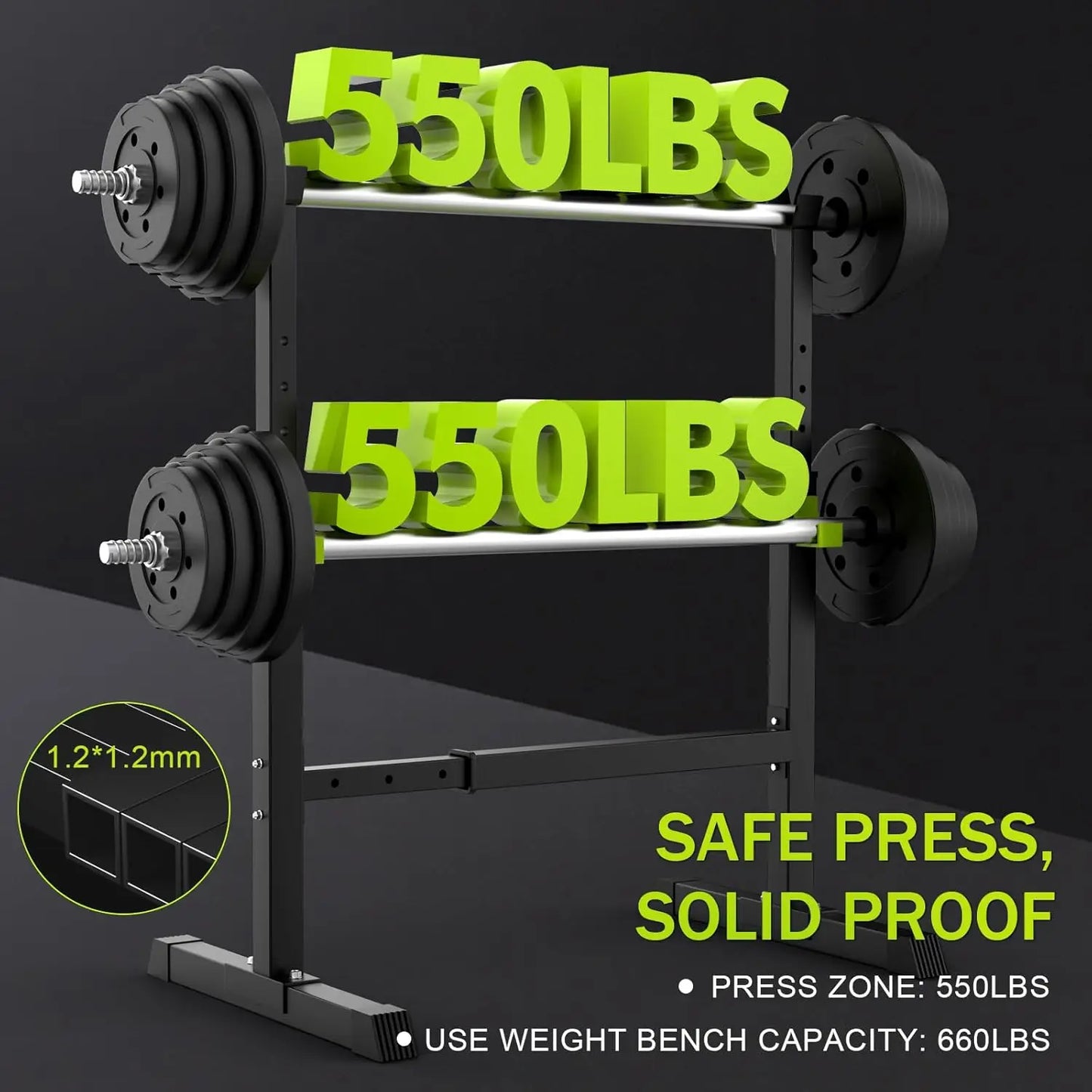 Adjustable Folding Weight Bench for Home Gym, 660 lbs Capacity Multi-Functional Workout Bench
