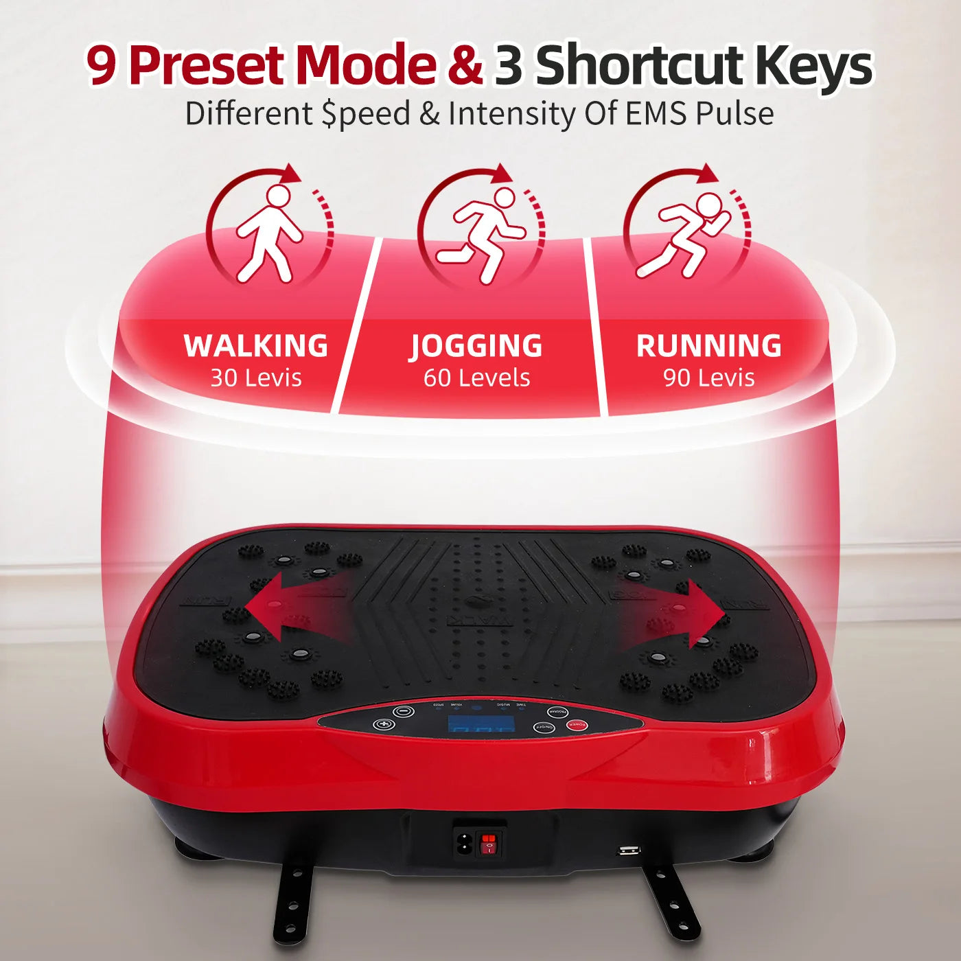 Vibration Plate Exercise Machine Portable Full-Body Workout Training Fat Burning Bluetooth Remote Control Weight Loss Shaping